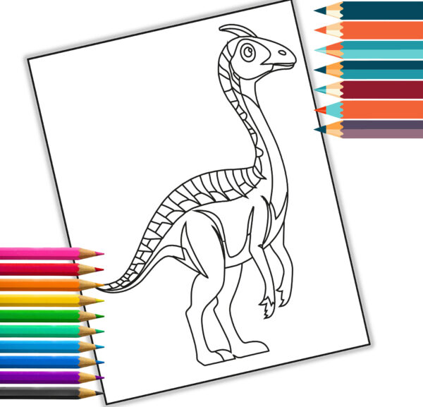 Dinosaur Coloring Book - digital coloring book PDF