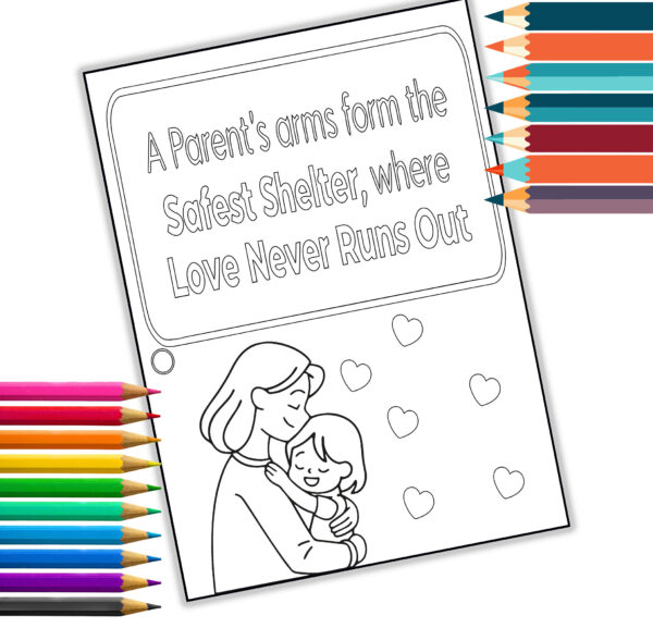 Inspirational Parent Quotes Coloring Book, Self-Care for Moms and Dads, Mindful Parenting Gift