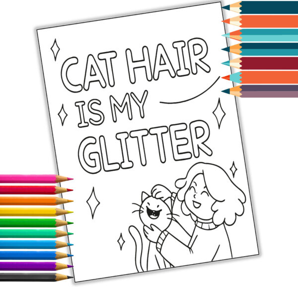 Pet Lovers Coloring Book with 29 Adorable Designs & Inspirational Quotes