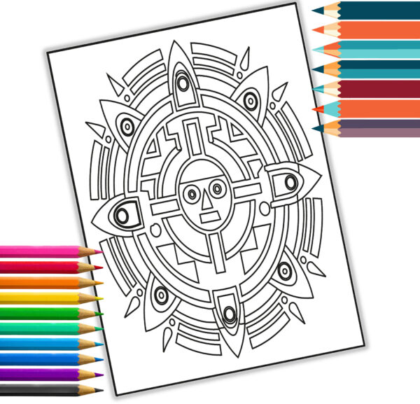 Ancient Inca Empire Coloring Book - Digital Download - 24 Pages bold