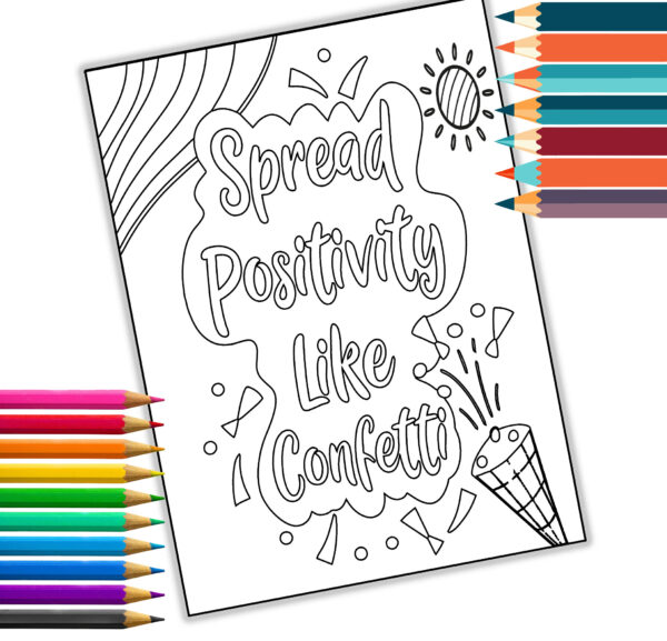 30 Motivational Quotes Coloring Book with Positive Sayings and Inspirational Affirmations
