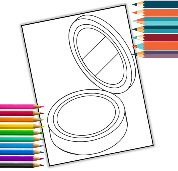 Cosmetic Coloring book- Makeup and Beauty Accessories
