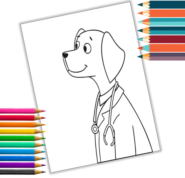 Working Dogs Coloring Book | Educational Adult & Kids Coloring Pages