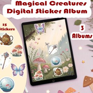 Magical Creatures Digital Sticker Album | Printable or GoodNotes