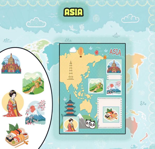 World Explorer Digital Sticker Album | Printable & GoodNotes