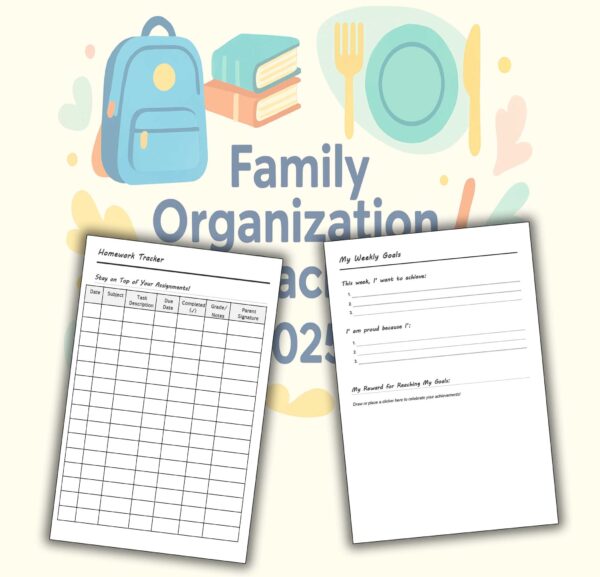 Family Organization Pack 2025 – Stress-Free Back-to-School Printable PDF