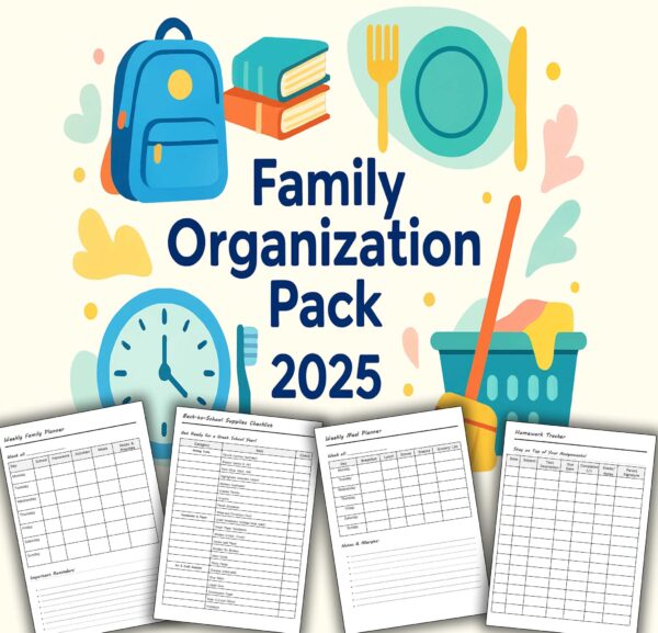 Family Organization Pack 2025 – Stress-Free Back-to-School Printable PDF