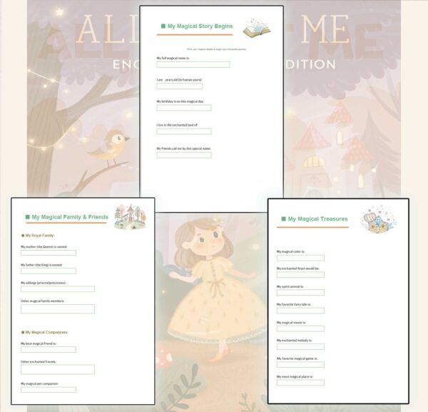 All About Me MEGA Bundle | 4 Themes: Minimalist, Forest, Dino, Space