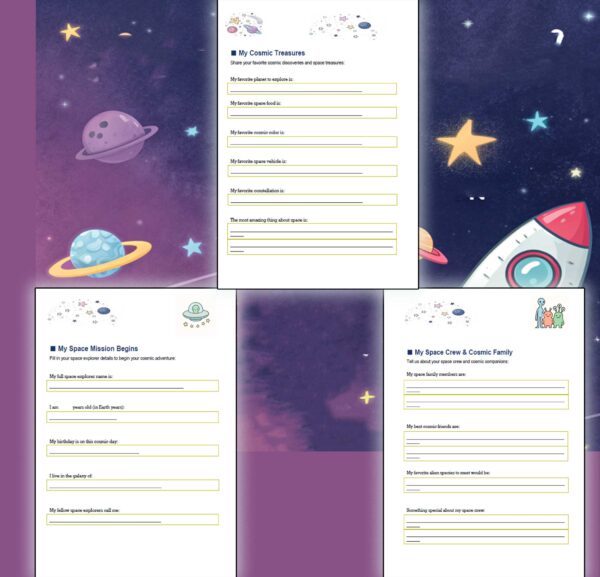 All About Me MEGA Bundle | 4 Themes: Minimalist, Forest, Dino, Space