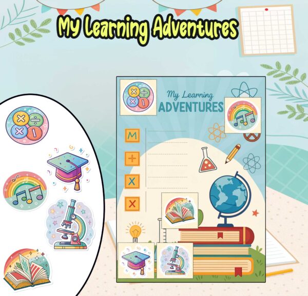 My School Year Journey Digital Sticker Album | Printable & GoodNotes