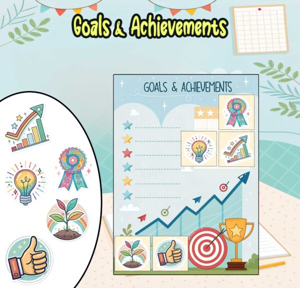 My School Year Journey Digital Sticker Album | Printable & GoodNotes