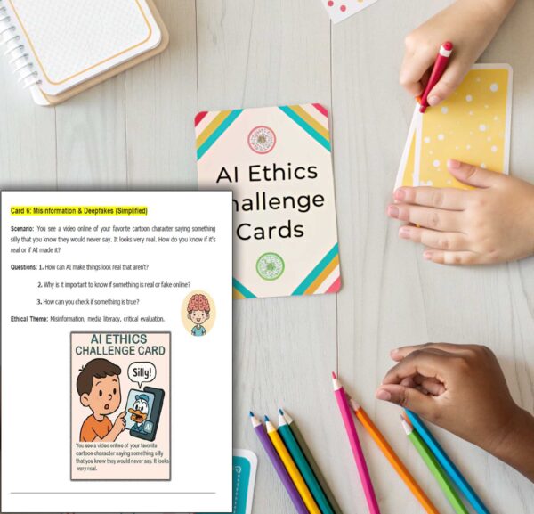 AI Ethics Challenge Cards: Critical Thinking & Discussion Prompts for Grades 3-7