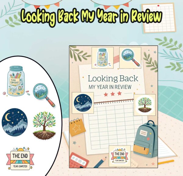 My School Year Journey Digital Sticker Album | Printable & GoodNotes