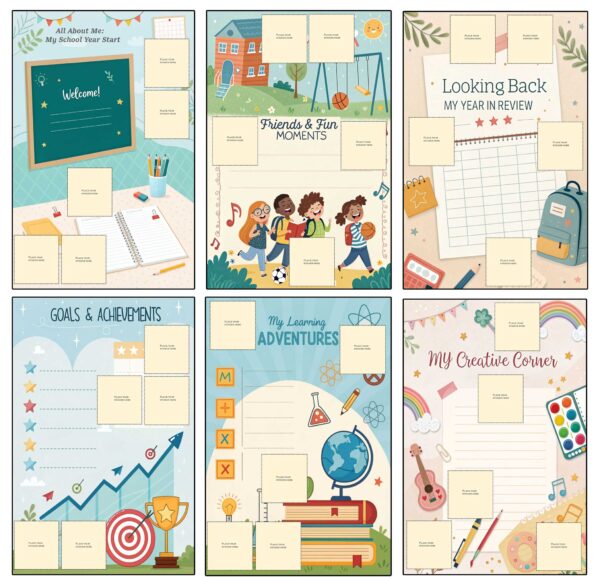 My School Year Journey Digital Sticker Album | Printable & GoodNotes